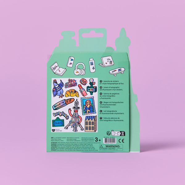 12 FABULOUS STICKERS - BIG - PARIS