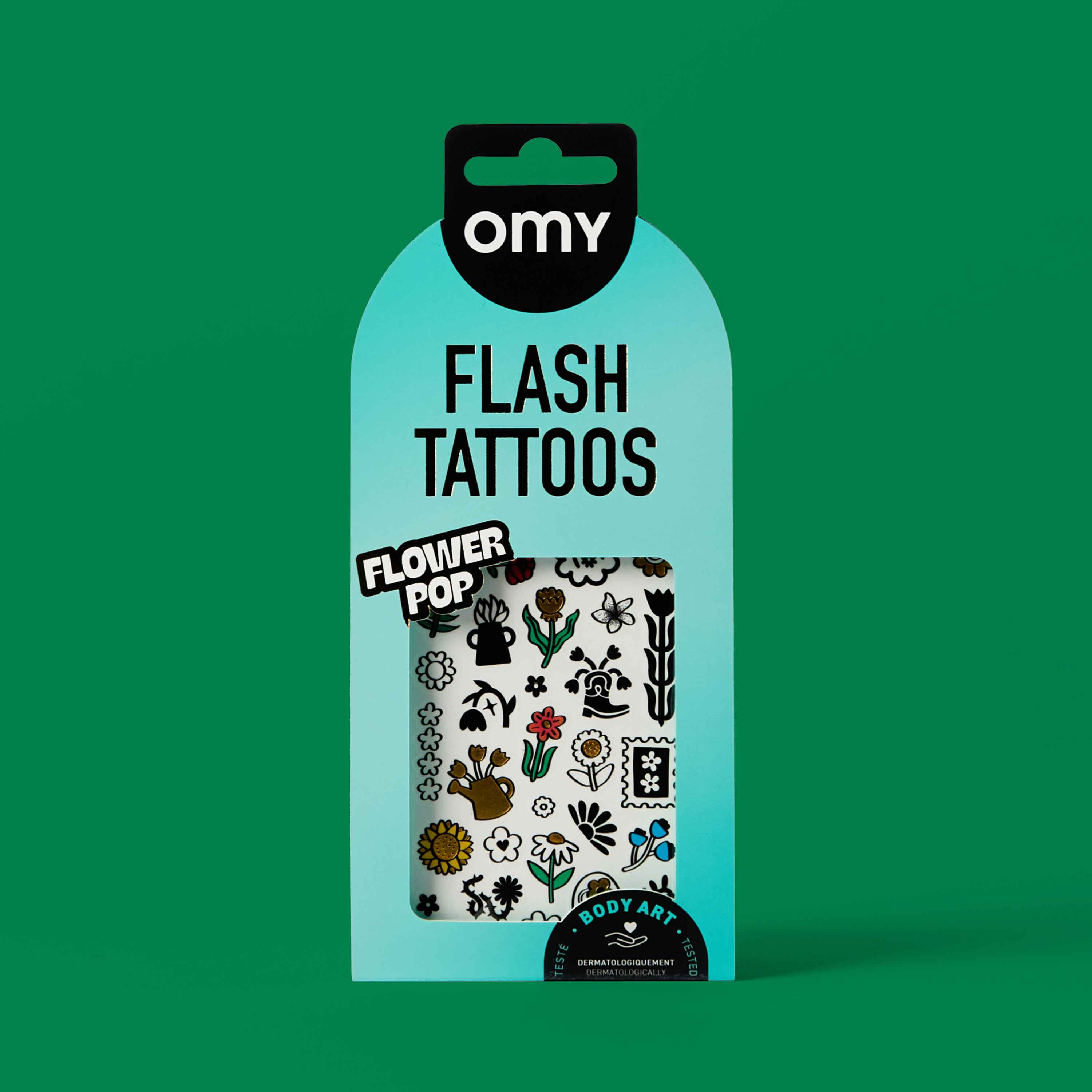 12 FLASH TATTOOS - FLOWER POWER
