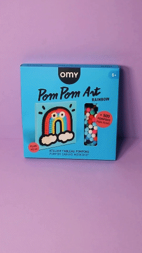 Atelier tableau 500 pompoms - RAINBOW