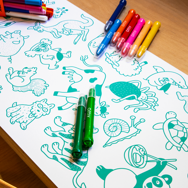 5 METERS TO UNROLL COLORING PAGE - Dinos