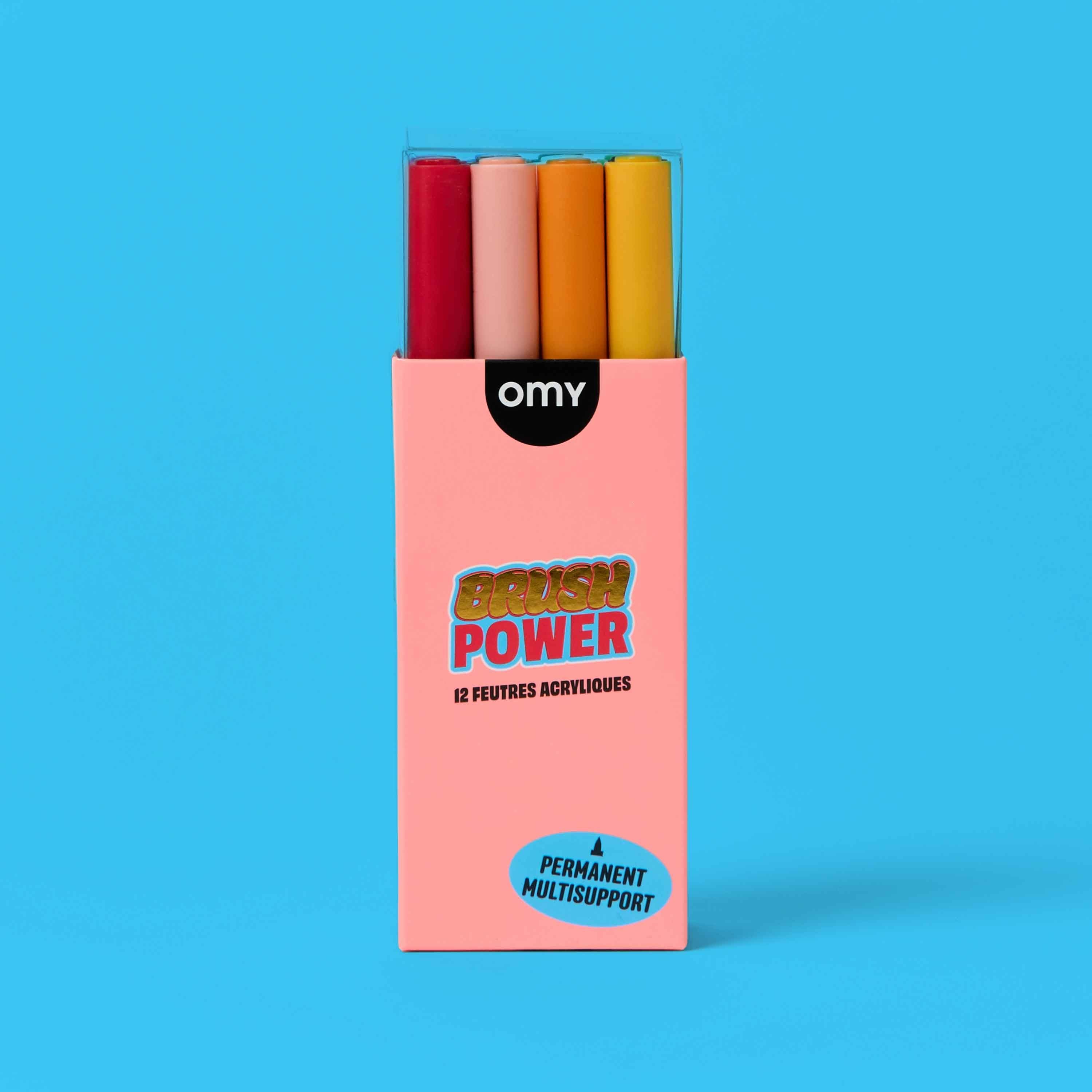 12 FEUTRES ACRYLIQUES BRUSH POWER
