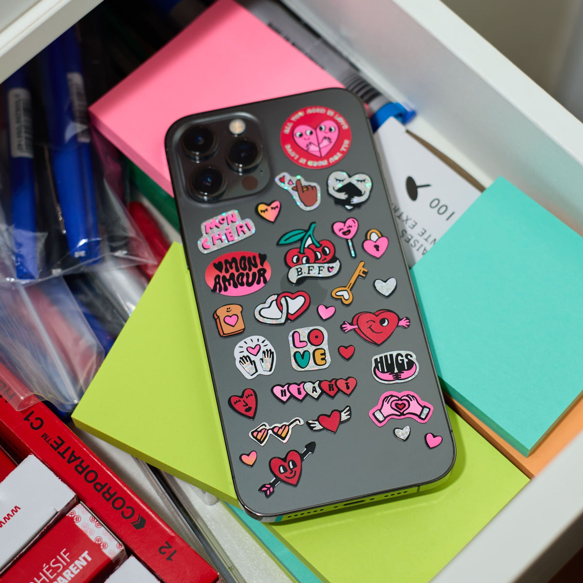 LOVE - ICONIC - FABULOUS STICKERS x 12