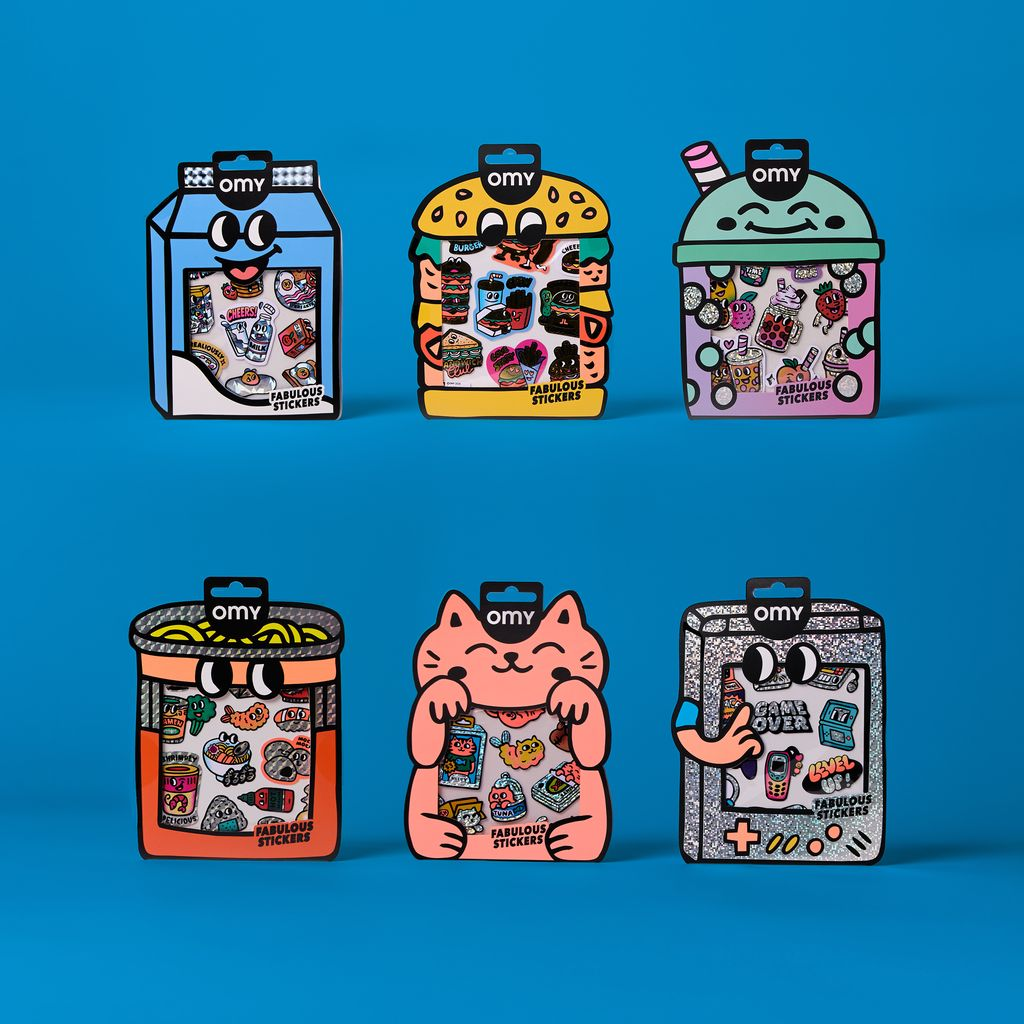 NEW ASSORTIMENT DE 36 FABULOUS STICKERS - BIG