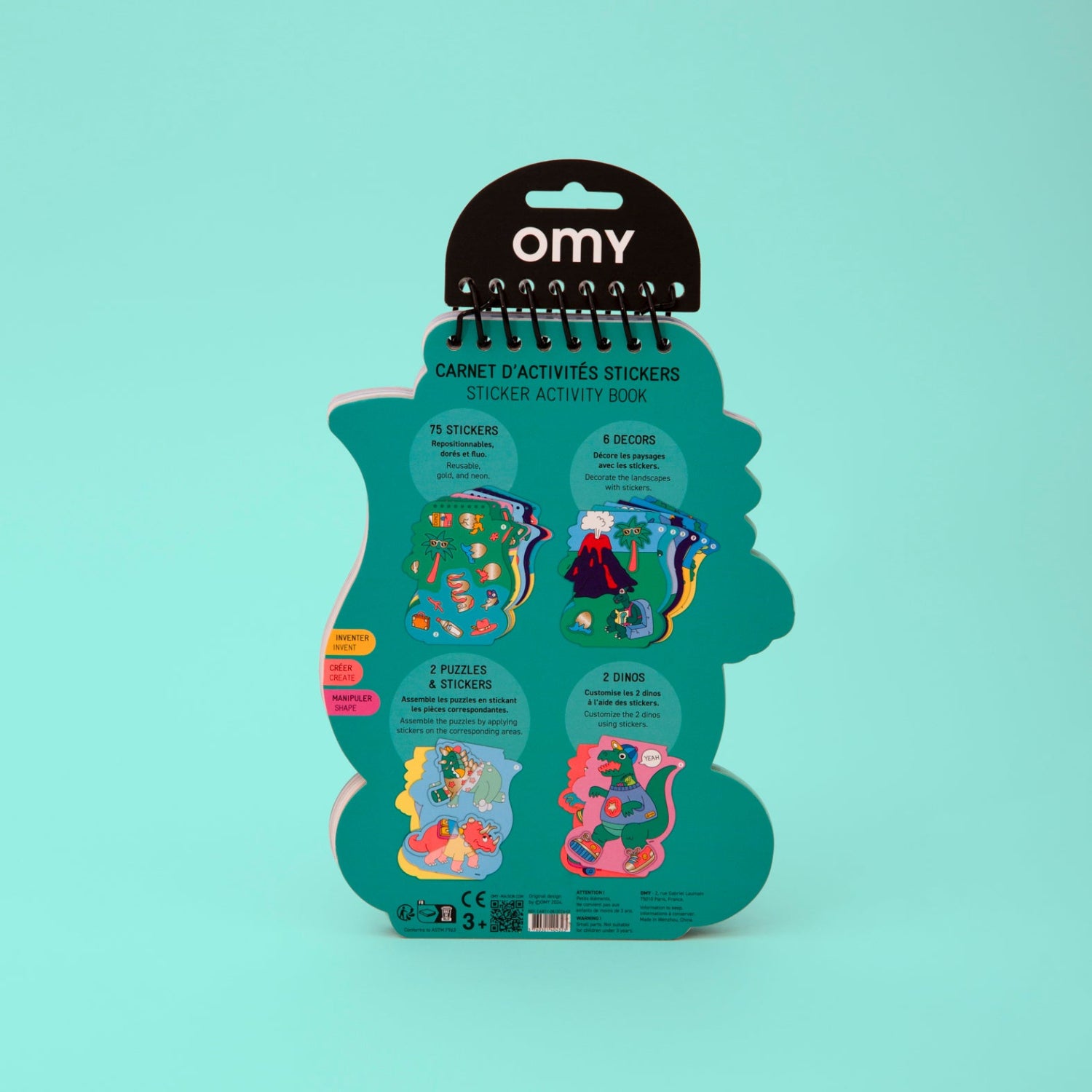 CARNET D'ACTIVITES STICKERS DINOS