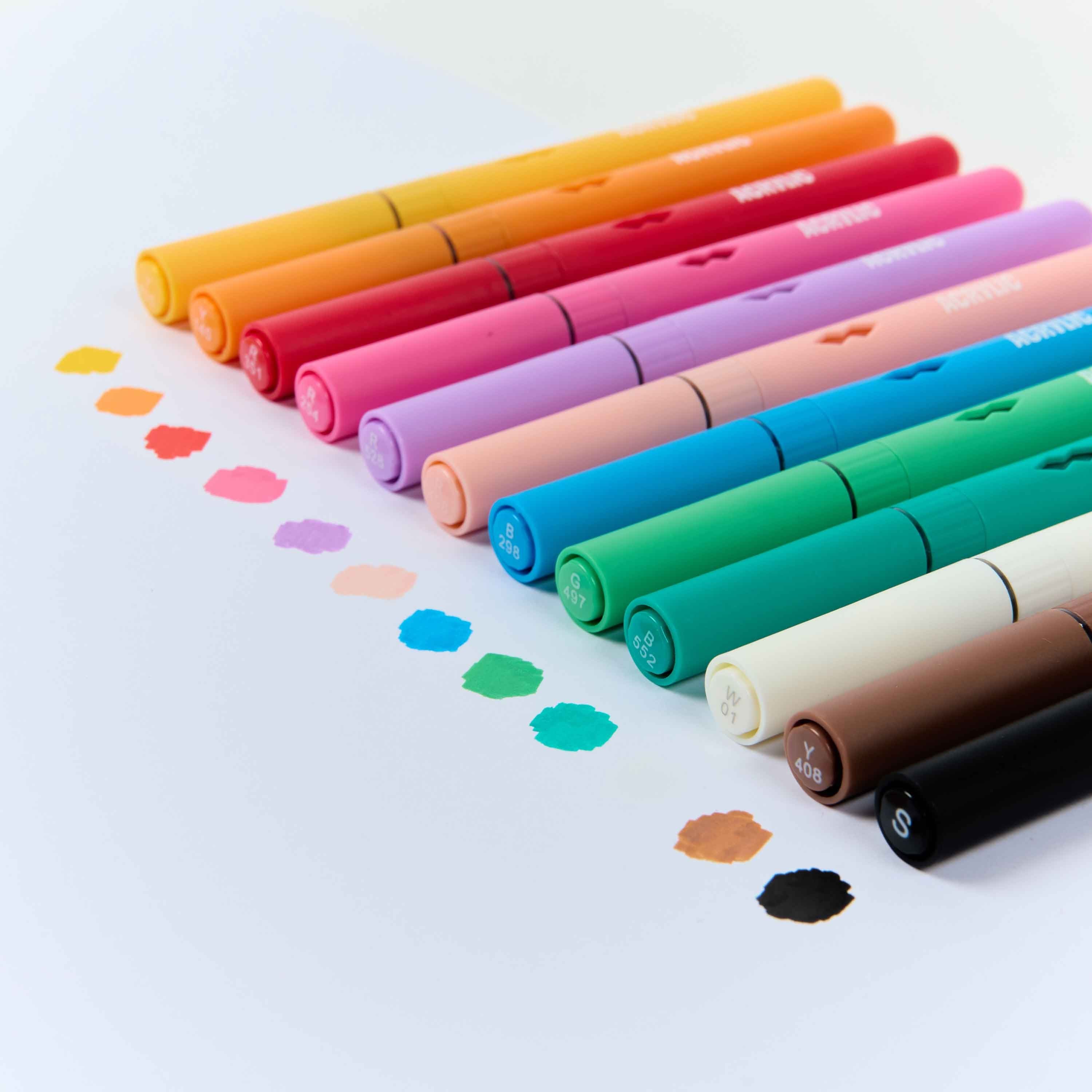 12 FEUTRES ACRYLIQUES BRUSH POWER