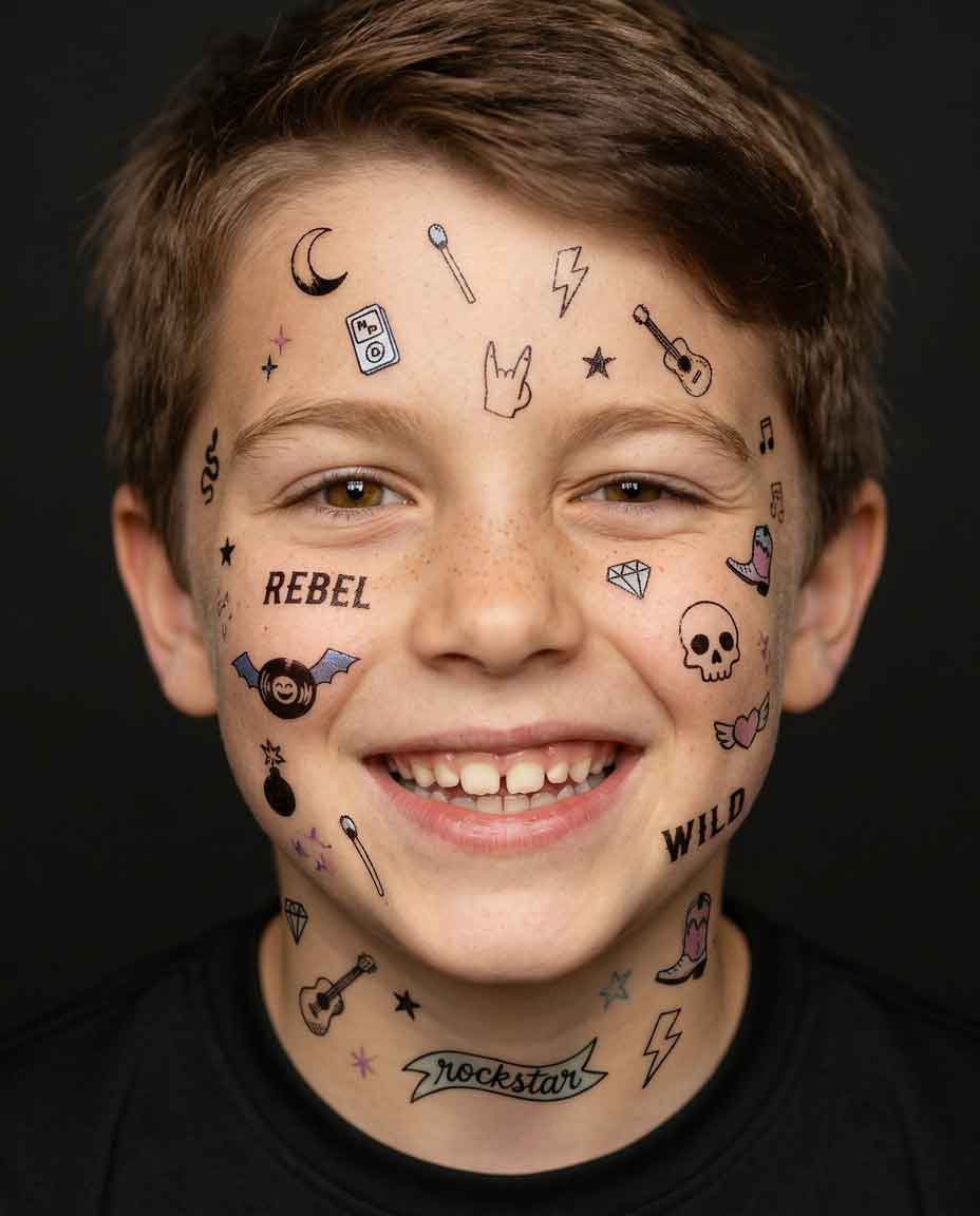 WILD REBEL FLASH TATTOOS x12