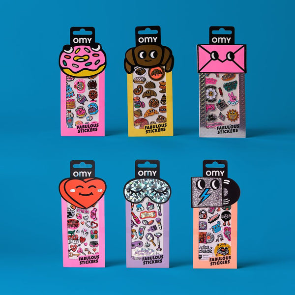 ASSORTIMENT DE 36 FABULOUS STICKERS - ICONIC