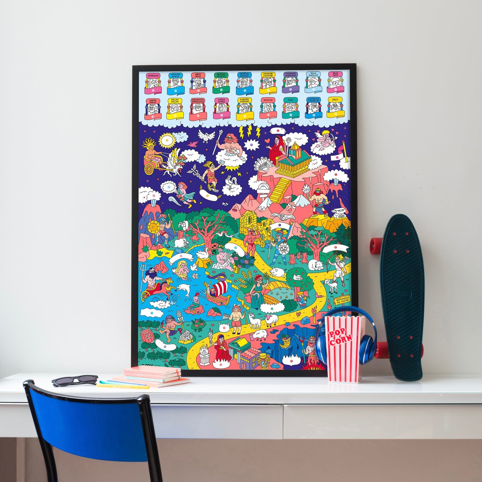 GIANT EDUCATIONAL POSTER - Mythology OMY SCHOOL