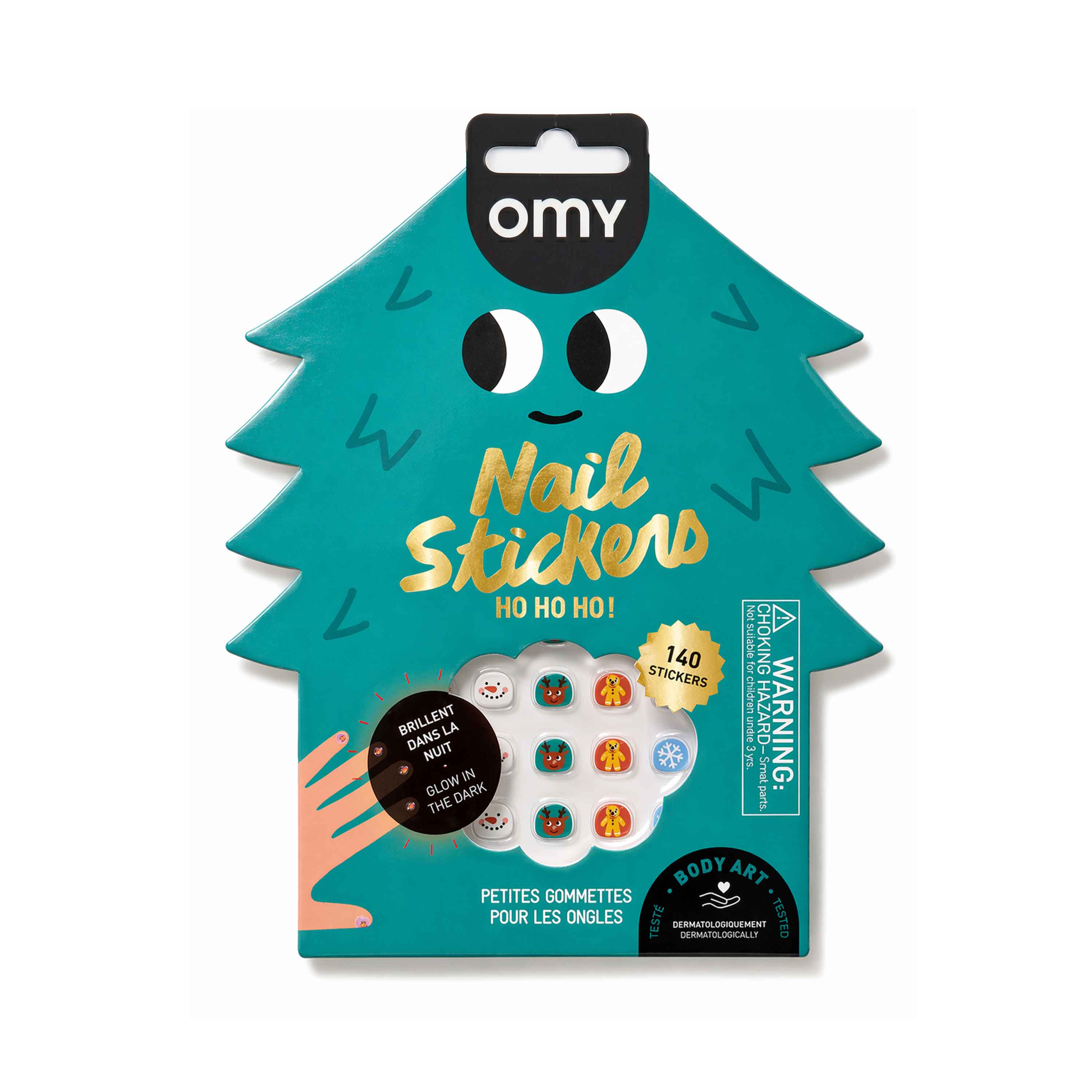 HO HO HO ! - NAIL STICKERS x 12