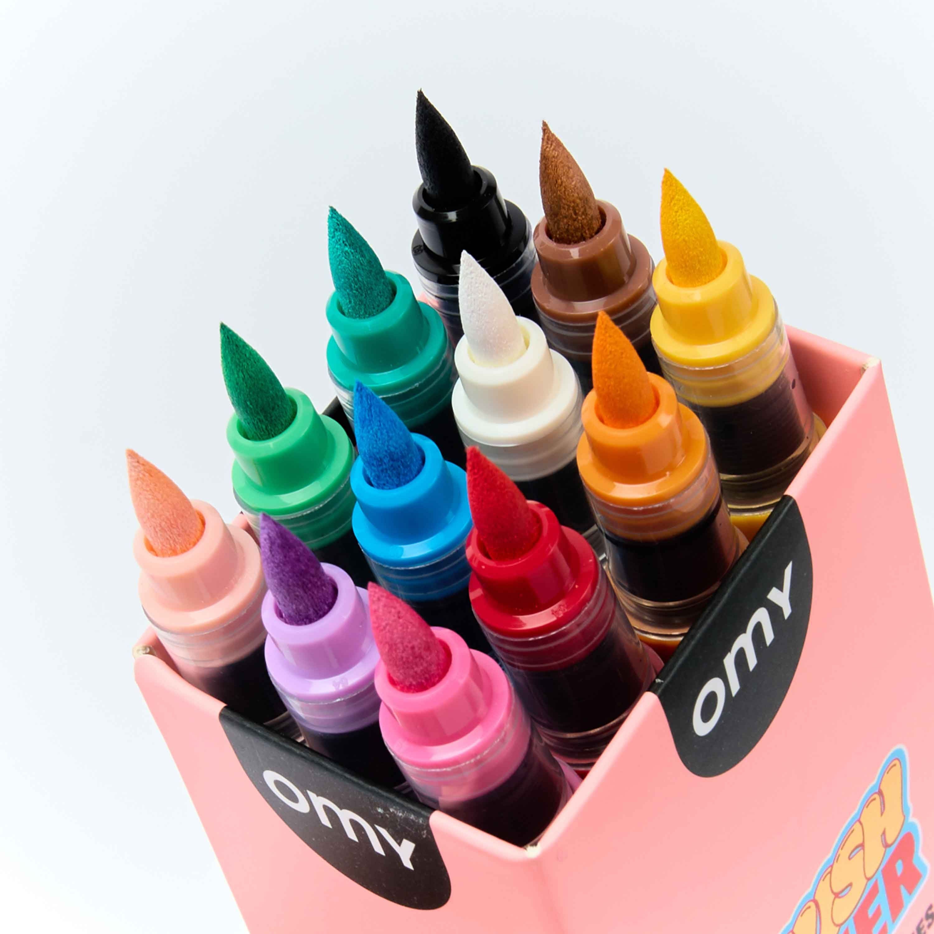 12 FEUTRES ACRYLIQUES BRUSH POWER