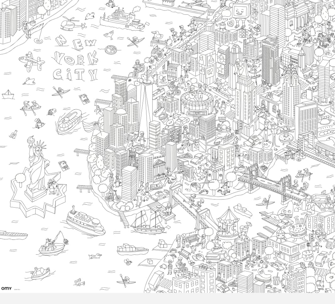 New York - Coloriage XXL