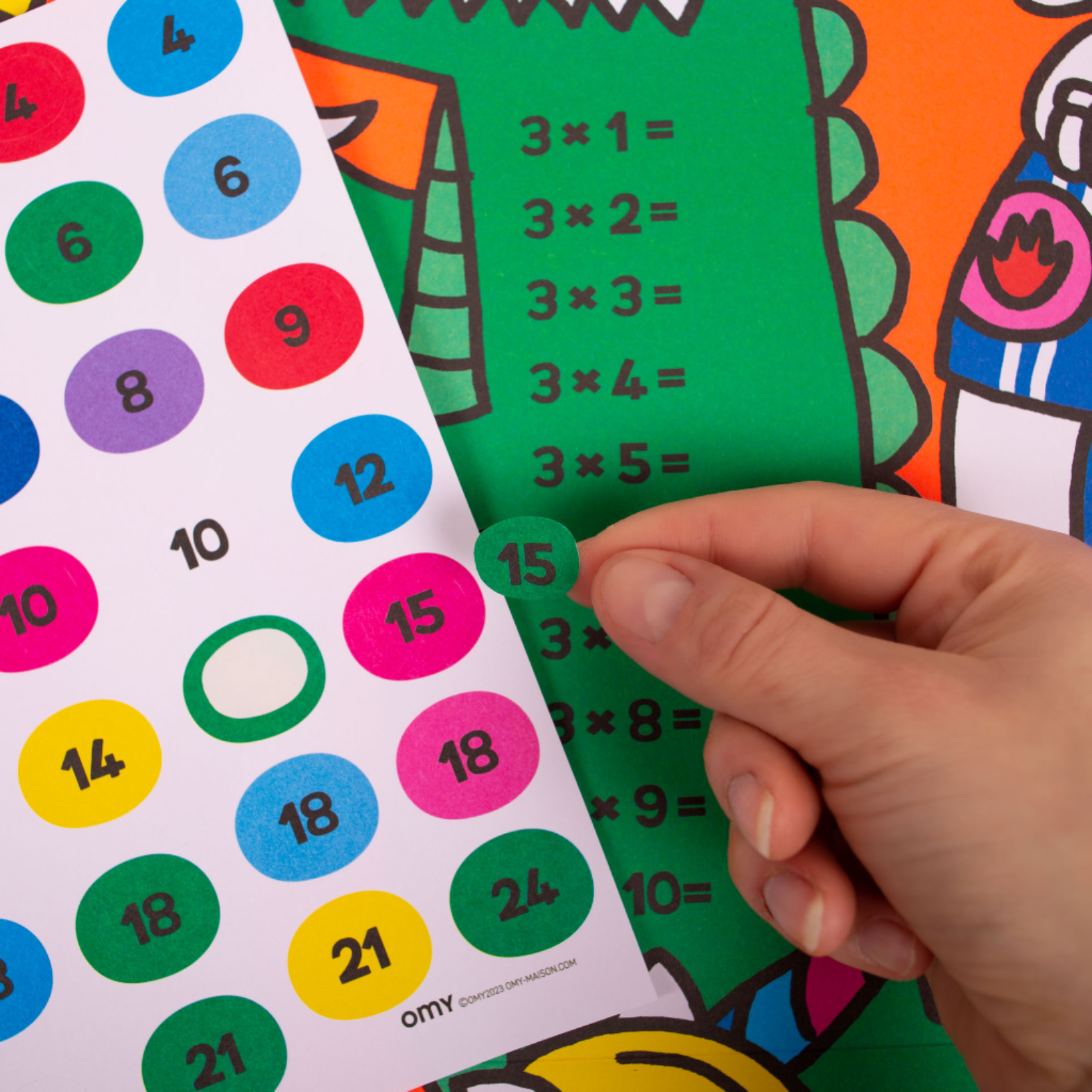 GIANT EDUCATIONAL POSTER - Multiplication OMY SCHOOL
