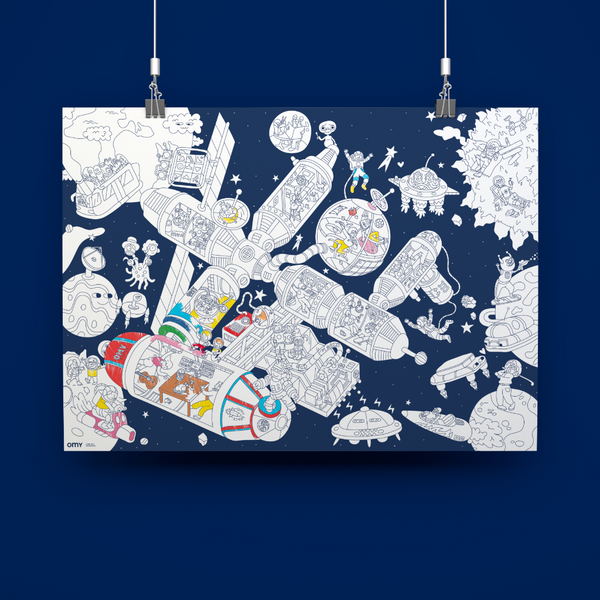 Space station + stickers - Giant poster